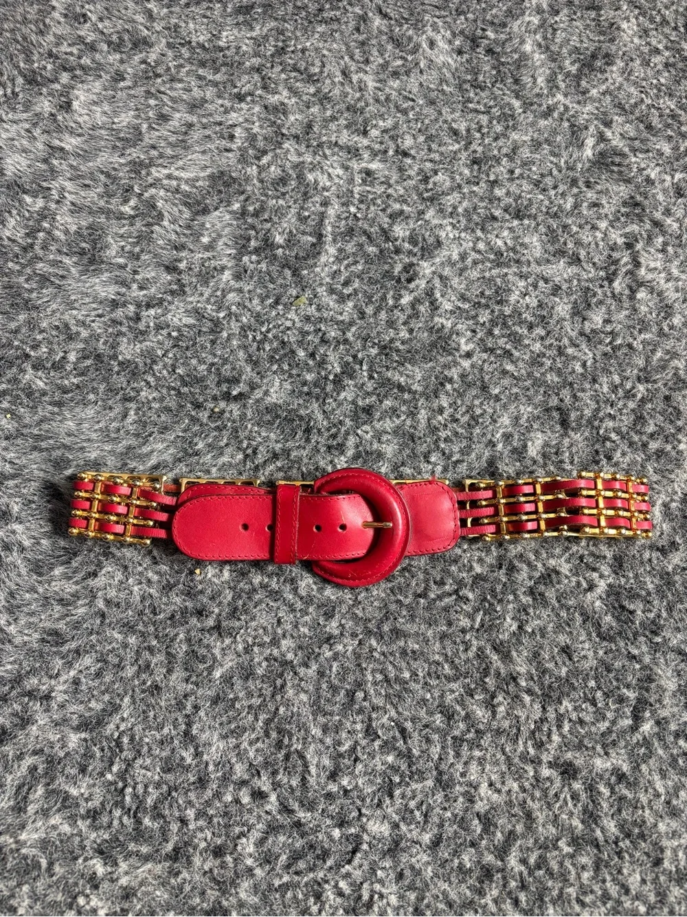 Italian calf leather vintage belt